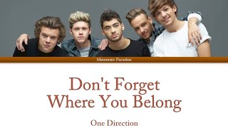 One Direction - Don't Forget Where You Belong (Color Coded Lyrics)