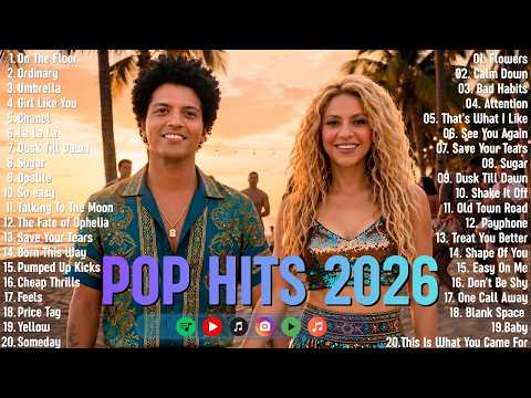 Justin Bieber, The Weeknd, Taylor Swift, Bruno Mars 🌴🎧 Top Hits 2026 🔥 Spotify Global Hits