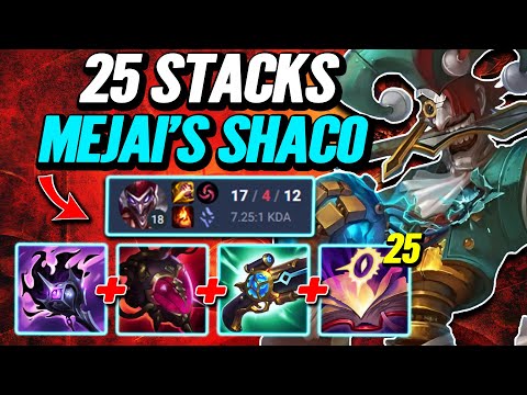 Fully Stacked Mejais AP Shaco Game - S14 Ranked [League of Legends] Full Gameplay - Infernal Shaco