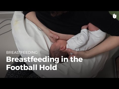 Breastfeeding in football hold | Breastfeeding