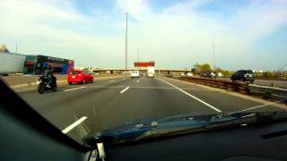preview picture of video 'Squids weaving through traffic on the 401 near Markham Rd.'
