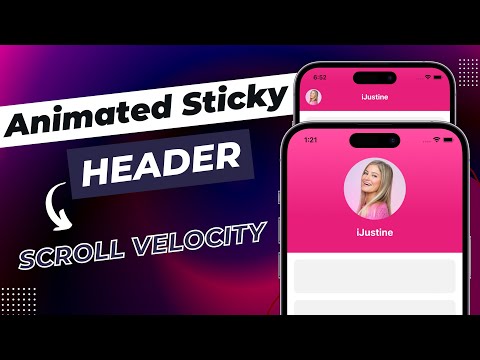SwiftUI Animated Sticky Header | Resizable Header | Scroll Velocity | Xcode 14 | SwiftUI Tutorials thumbnail