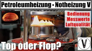 Notheizung V • Petroleumheizung • Gut oder schlecht? • Messwerte • Notkocher • Serie Blackout 24
