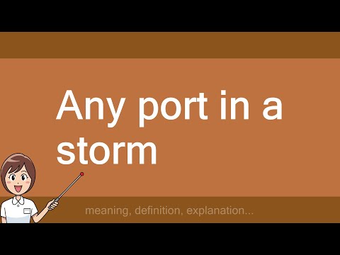 Any port in a storm
