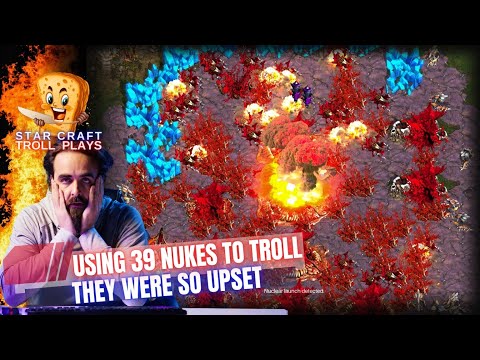 StarCraft Troll Plays  |  Using 39 Nukes To Troll and Kill Players |  How To Gameplay