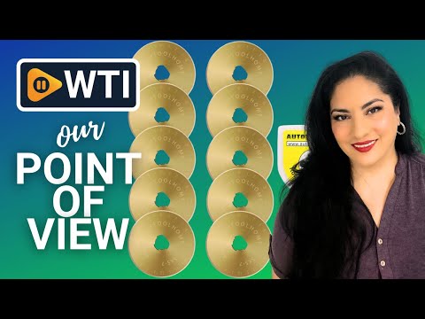 Titanium Coated Rotary Cutter Blades 45mm 10 Pack Replacement Blades Quilting Scrapbooking Sewing Arts Crafts - WTI product video review