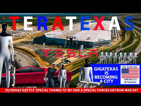 #Tesla #TeraTexas #GigaTexas Supporting Our Veterans - Parking Lots and Deliveries - 5.1K