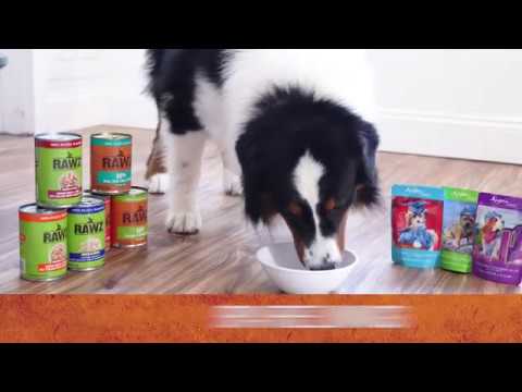 100% Gum Free Dog Cans and Pouches by RAWZ Natural Pet Food