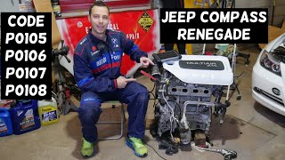 JEEP COMPASS RENEGADE ENGINE LIGHT ON CODE P0105 P0106 P0107 P0108