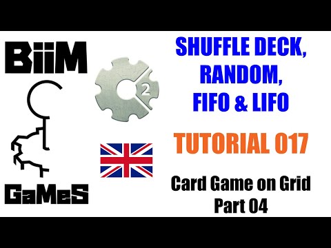 Construct 2/3 - Tutorial 017 - Card Game on Grid - Part 04 [Shuffle Deck, Random, FIFO and LIFO]