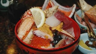preview picture of video 'Seafood bowl Miyako Tohoku ご飯が見えない海鮮丼:Gourmet Report グルメレポート'