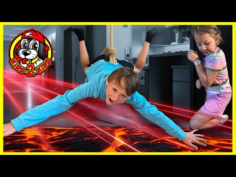FLOOR IS LAVA - Caleb & Isabel's HARDEST Indoor & Outdoor Obstacle Courses - COMPILATION