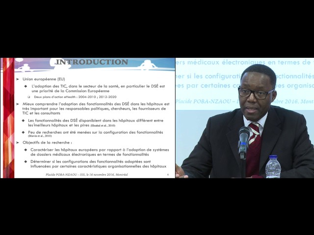 Conférence ISS: «Les dossiers de santé électronique : Adoption des dossiers de santé électroniques dans les hôpitaux européens»