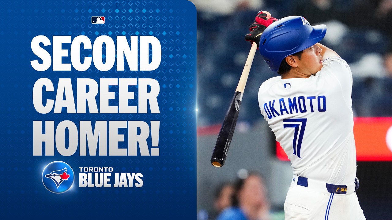 Kazuma Okamoto's SECOND home run in as many games with the Blue Jays💥 | 岡本和真ハイライト