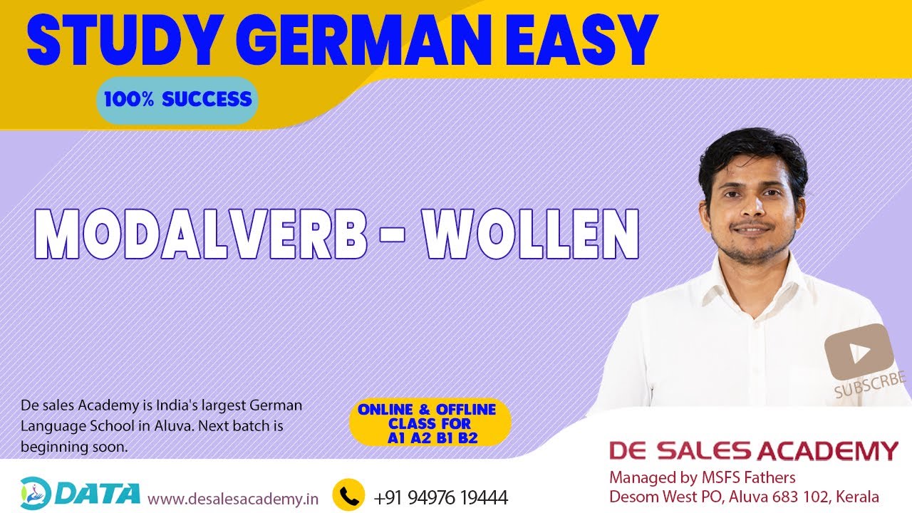 HOW TO USE MODALVERB WOLLEN: Usage of WOLLEN in: German Language Course A1 Level: De Sales Academy