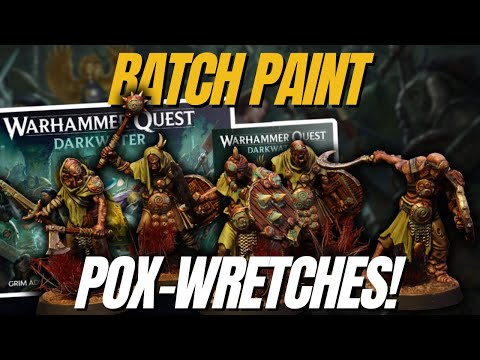 Batch Painting Pox-Wretches from Warhammer Quest Darkwater!