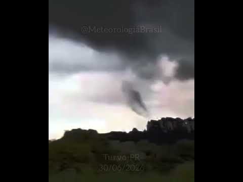🛑#Urgente Tornado é registrado no interior de Turvo PR 30062026 ⚠️🌪️  Meteorologia Brasil