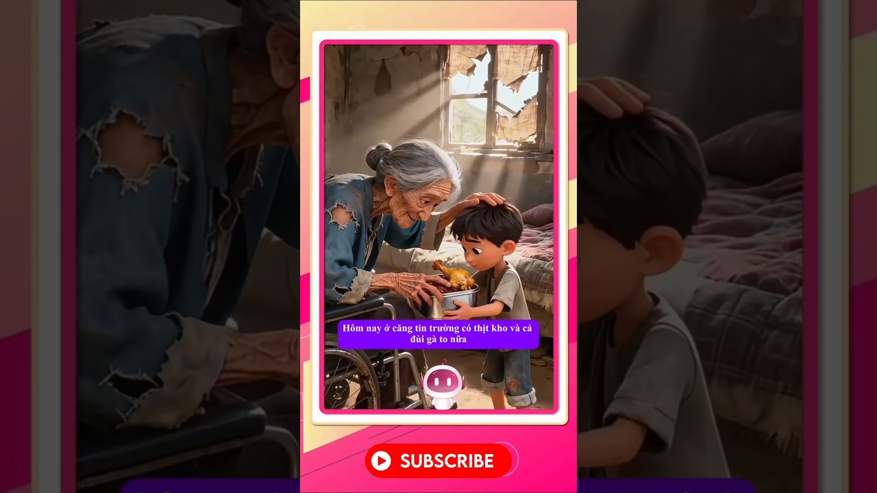 Mang cơm về cho bà cảm động