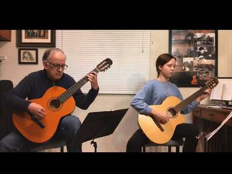 Carulli: Duet Op. 27 No. 18 for Student-Teacher. Reagan Morley and Alberto Ubach, guitars.