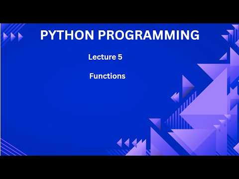 Python Lecture 05 Functions Python Programming Course