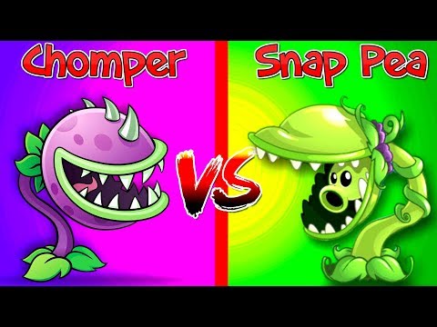 Plants VS Zombies 2 Free Chomper VS Premium Snap Pea Max Level PVZ 2
