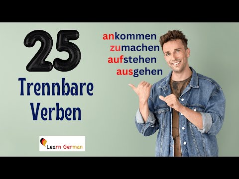 Learn German | German for daily use | 25 important separable verbs | Trennbare Verben