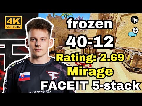 frozen (40-12) Rating:2.69 (mirage) | FACEIT Ranked | Feb 8, 2025 | CS2 POV/DEMO