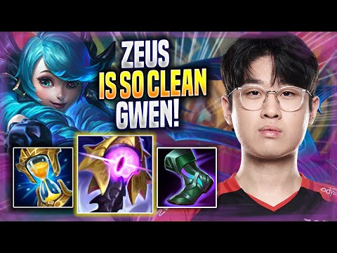 ZEUS IS SO CLEAN WITH GWEN! - T1 Zeus Plays Gwen TOP vs Azir! | Season 2022