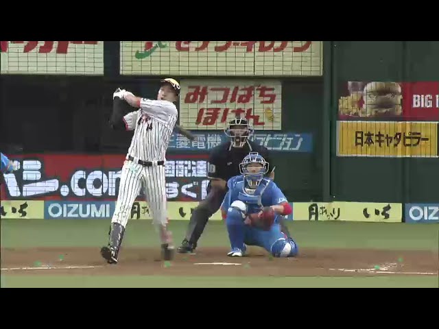 3回表 ホークス柳田が豪快フルスイングで場外弾!! 今季9号ソロで1点差に詰め寄る!! 2014/6/28 L-H