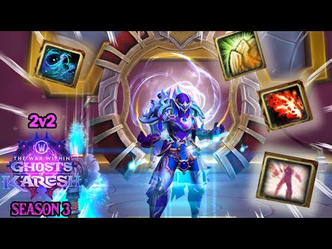 SEASON 3! Resto Shaman PVP 2v2 ARENA (WoW The War Within) [Patch 11.2] 💧💎