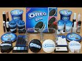 Mixing Oreo Black White Eyeshadow And Makeup Parts Into Slime Satisfying Slime Video ASMR