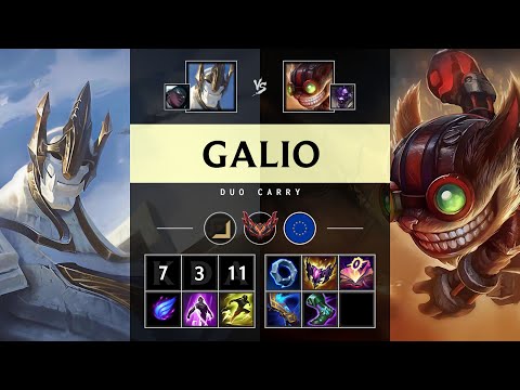 Galio Carry vs Ziggs - EUW Grandmaster Patch 25.14