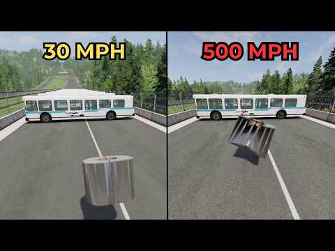5 Ton Steel Coil vs 10 Buses | BeamNG Drive
