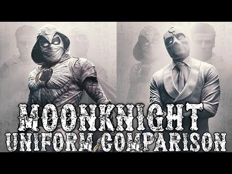 Moonknight uniforms comparison against mephisto. Mr knight VS Marvel's MK