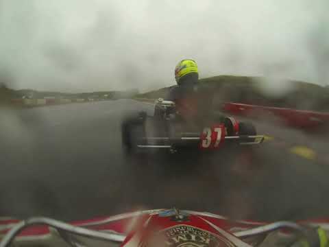 Sam wet test day at Rowrah Daniel Ricciardo Series UK Kart