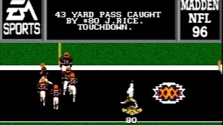 Madden NFL 96 Sega Genesis Super Bowl San Francisco 49ers vs Cleveland Browns Gameplay Only Longplay