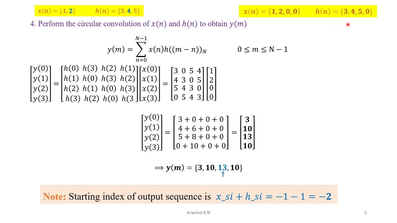 DSP Module 1_23 Linear Convolution using Circular Convolution