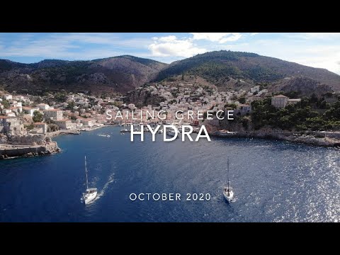 Sailing Greece - Hydra - 4k UHD from above