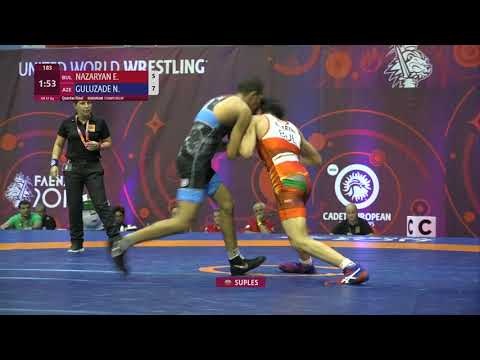 1/4 GR - 51 kg: E. NAZARYAN (BUL) v. N. GULUZADE (AZE)