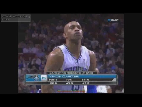 Vince Carter 18 Pts 4 Ast Vs. Houston, 2009-10.