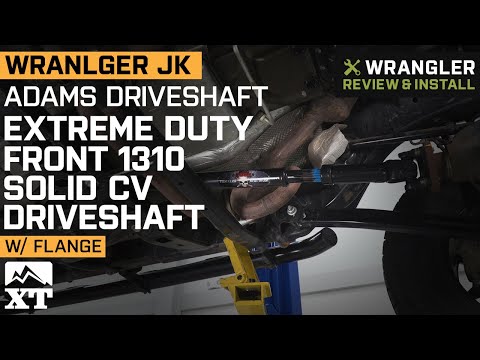 Wrangler JK Adams Driveshaft Extreme Duty Front 1310 Solid CV Driveshaft w/ Flange Review & Install