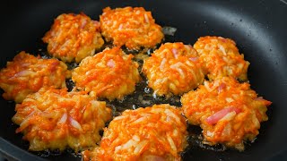 Just Pour Eggs On Grated Carrots Very Delicious