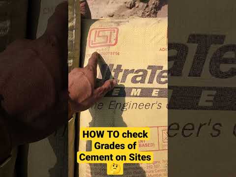 How to Check Grade of Cement on Sites #grade of cement #cement