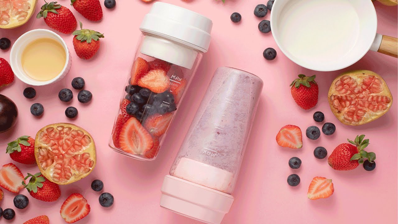 Блендер-Соковыжималка Xiaomi 17PIN Star Frut Bottle 400ML, белый