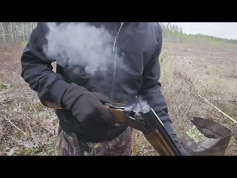 Shooting Magnum Buck Shot with Baikal MP-27EM-1C 12/76 over and under shotgun