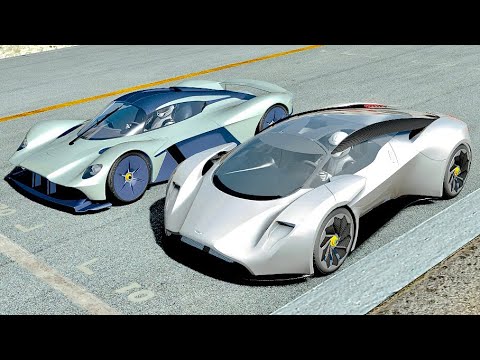 Aston Martin DP-100 Vision GT vs Aston Martin Valkyrie at Top Gear Track