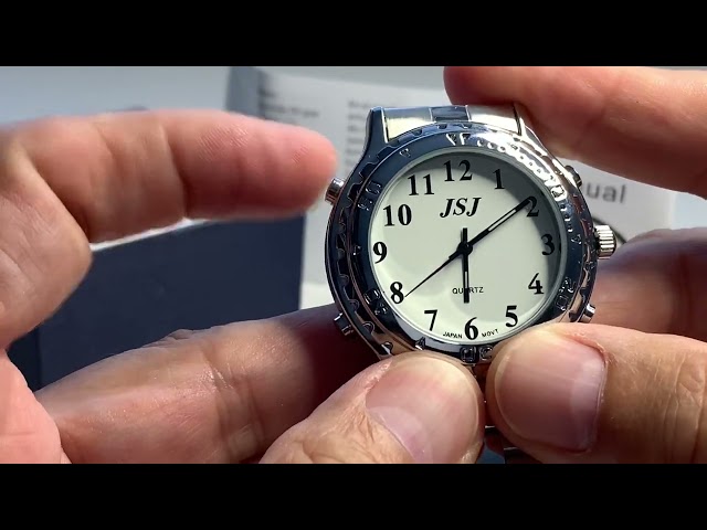 Vídeo relacionado con VISIOYO Reloj Parlante en Español para Ciegos - con Voz Clara para No Videntes y Adultos Mayores | Dice la Hora Automáticamente y Alarma | Incluye Correa de Nylon Resistente