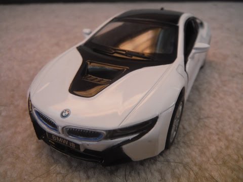 Металлическая машинка Kinsmart 1:36 «BMW i8» KT5379D инерционная / Черный