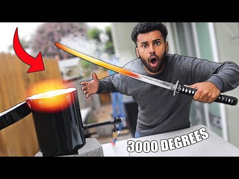 We Made 3000° DEGREE WEAPONS Using A SMELTING FURNACE!! *You Won't Believe The Results...* Video