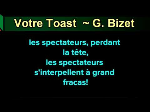 Votre Toast (Toreador Song) ~ G. Bizet ~ New Karaoke ~ Karaoke 808